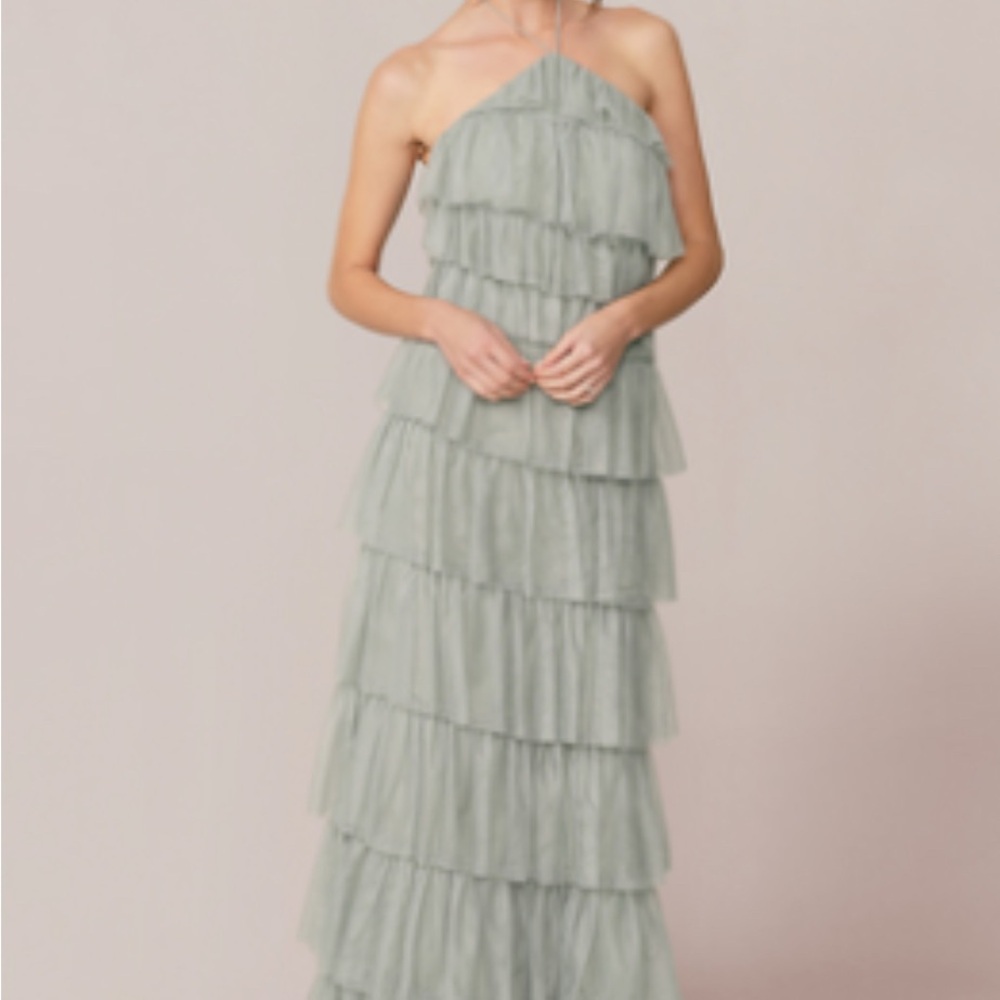 Revelry Carrie Tulle Sage Dress